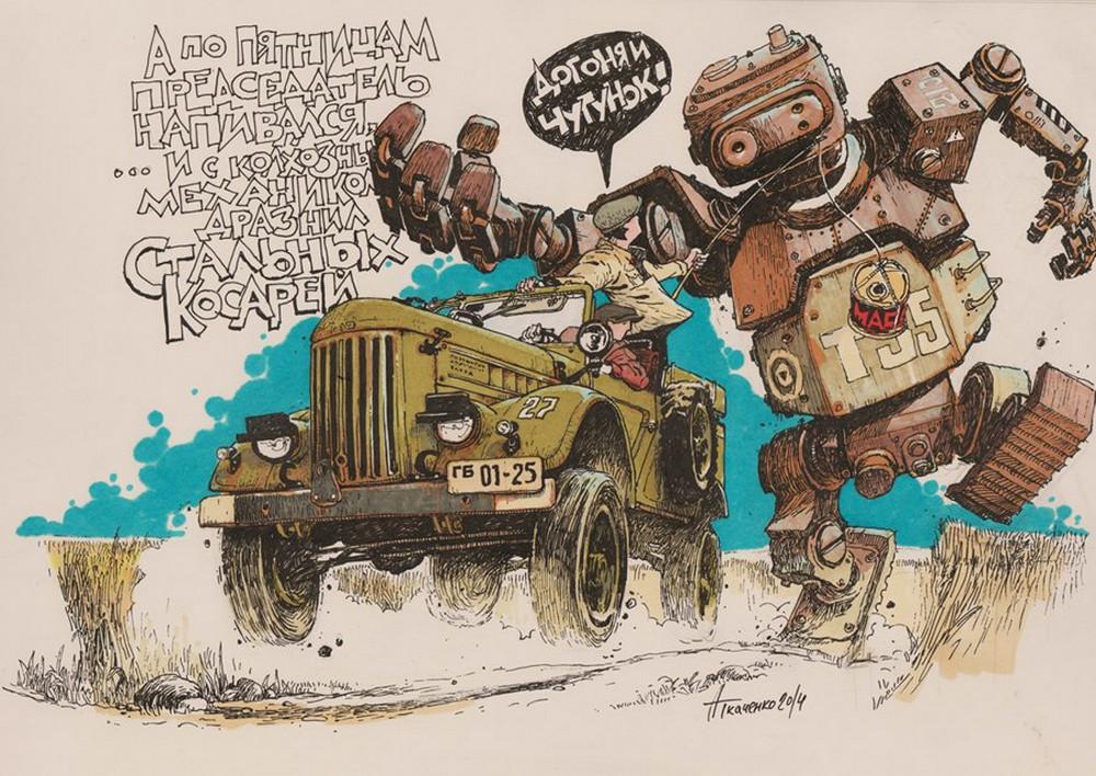 Советский дизельпанк: роботы, Дед Мороз, маслкары и снова роботы 31