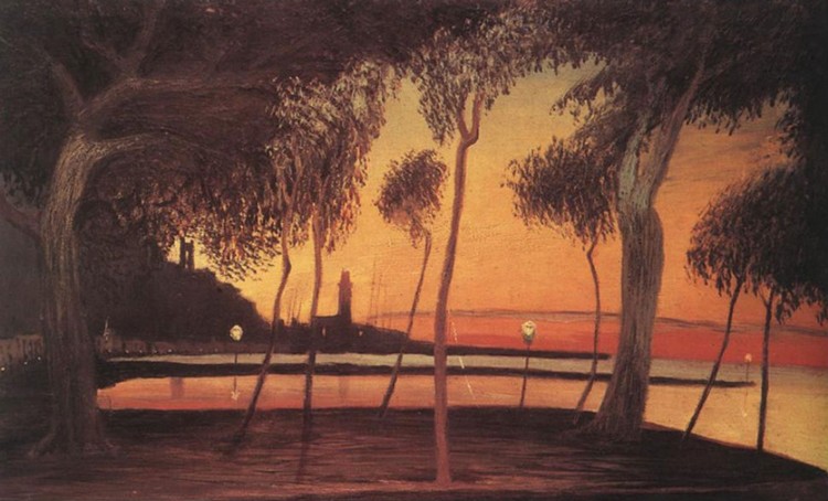 закат на неаполитанском заливе. 1901 г