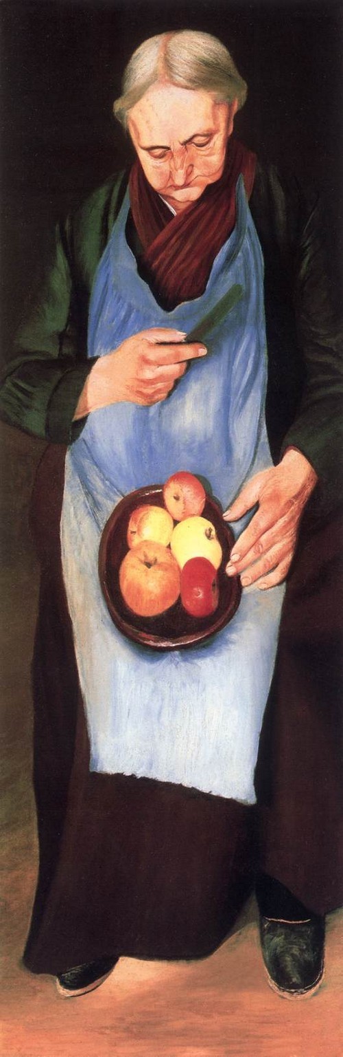 Старая женщин, чистящая яблоко. 1894 г